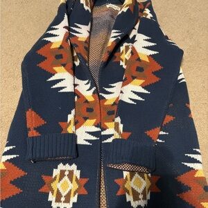 Lucky Brand Aztec Knit Heavy Cardigan
